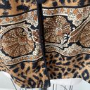 Adrianna Papell 100% Silk Animal Print Long Sleeve Top Photo 4