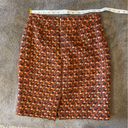 Kate Spade  Autumnal Chunky Tweed Woven Wool Pencil Mini Skirt Size 2 Photo 4