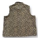 Coldwater Creek Vintage  Vest Tan Brown Leopard Animal Print Button Front Plus 2X Photo 1