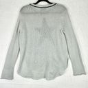 Wooden Ships Metallic Star Crew Sweater Size S/M Wool Mohair Blend Grey Photo 2