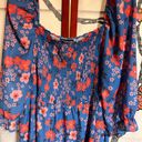 Boohoo A Unicorn 🦄 Dress!! Gorgeous Shade of Blue w Pink Flowers; Excellent Condition Photo 5