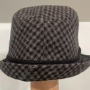 Krass&co The Hatter  Grey and Black Houndstooth Vintage Fedora Hat Photo 2