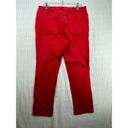 Ruby Rd  Sz 12 Red Denim Jeans 5-Pocket Mid-Rise Straight Leg Elastic Waist Photo 3