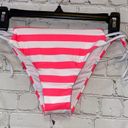 Relleciga NWT  Striped Hot Pink & White Tie Bikini Photo 1