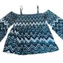 Torrid  Challis Cold Shoulder Blouse Blue Tie Dye Womens Size 4X Photo 4