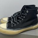 All Saints: Black High Top Sneakers logo laces Photo 2