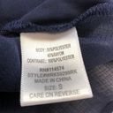 Ro & De  Navy Blue Blouse Sheer V Wrap Open Back Size S Women’s Photo 7