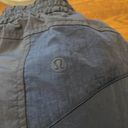 Lululemon  Vintage Navy Black Track Pants Drawstring Pockets Zipper Ankles Sz 10 Photo 6