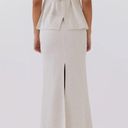 Peppermayo Exclusive - Born For Bordeaux Linen Maxi Skirt - Oatmeal Photo 3