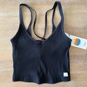 Vuori Rib Crop Black Tank Small Photo 1