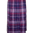 Orvis  Skirt Womens 10 Purple Plaid A-Line Vintage Bohemian Preppy Academia Photo 3