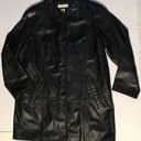 Preston & York  Black Women’s Leather Button Front - Size Medium cover’s buns Photo 0