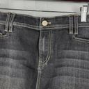 White House | Black Market  Womens Skirt Size 10 Black Denim Mini Faded Button Zip Photo 9