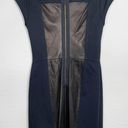 Rebecca Taylor Black Leather Combo Bustier Dress Photo 3