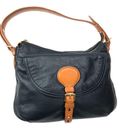 Lauren by Ralph Lauren "Asher" Hobo Black Tumbled Leather Shoulder Bag Photo 6