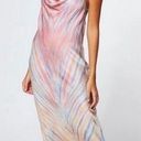 Young Fabulous and Broke Young, Fabulous & Broke Satin Pastel Tie Dye Cowl Dress Photo 0