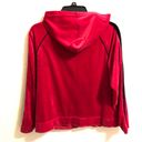 Oleg Cassini  VELOUR SPORT Red Hoodie M Photo 4