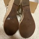 Michael Kors Michael  Berkeley Metallic Linen Wedge Size 7.5 Photo 3