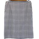 Ralph Lauren  Black Label Pencil Skirt Glen Plaid Black White Wool Silk Women 2 Photo 0