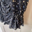 Kimberly J.ING Womens  Black Floral Longsleeve Mini Cottage Boho Dress XS NWT Photo 5