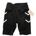 BCBGeneration  High-Waisted Bike Shorts Black White Photo 0