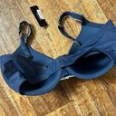 Natori Navy Lace Trim Underwire Bra NWT Size 34DDD Photo 3