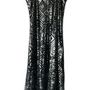 BCBGeneration  Silver Black Sequin Spaghetti Strap Hi Low Dress Size Small Photo 7