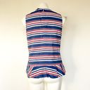 Tommy Hilfiger  Peplum Top SMALL red Blue nautical Striped Sleeveless Photo 5