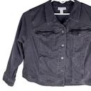 Lane Bryant  Denim Jean Jacket 28 Black Photo 4