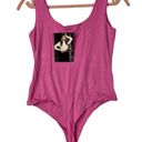 Naked Wardrobe Size L Sculpted Seamless Tank Thong Bodysuit Rose Light Pink NEW Photo 2