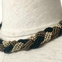 Twisted Black gold and brown beaded  necklace Photo 1
