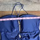 PilyQ NWT  NAT Keyhole Braided One Piece Swimsuit Navy Blue Medium Photo 6