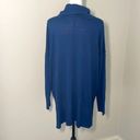 cupio  Womens Cowl Neck Sweater Pullover Long Sleeve Knit Ribbed Blue Size XL Photo 2