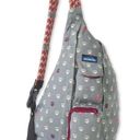 KAVU  Owls Print Original Rope Bag Compact Lightweight Crossbody Gray Sling NWT Photo 0