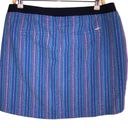 Polo  Golf Ralph Lauren Skort Blue Rainbow Stripe Textured pull on Large Photo 1