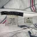 Maison Scotch  Womens Beach Cover Up White Size XS 4 Fringe Striped Blue Pink Photo 3