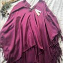 Chico's  Lace Up Fringe Poncho // NWT Photo 2