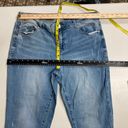 Maurice's  Beaded, Light Washed,Distressed, Cropped Jeans,Size 13/14, Blue,raw hem Photo 2