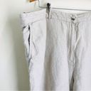 L.L.Bean  100% Linen Crop Pants Classic Fit Oatmeal Color size 26 W Photo 1