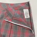 Brooks Brothers Plaid Pleated A-Line Knee Length Skirt Black White Red Size 4 Photo 12