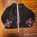 Last Kiss  Vintage 80's Madonna Style Black Lace Hot Pink Blazer Jacket XL Photo 10