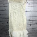 Leslie Fay  sleeveless 
Beautiful lace dress with layered ruffles on the end. Photo 9