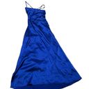 Danielle Bernstein  Blue Satin Lace Up Dress Photo 4