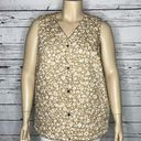 Isaac Mizrahi  Live! Size 2X Tan Snap Button Front Quilted Cotton Vest Jacket Photo 0