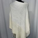 ZARA White And Beige Poncho / Cape Photo 4