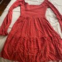 American Eagle Outfitters Red Long Sleeve Floral Dress Photo 3