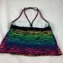 Joe Boxer 14  zebra neon rainbow swim tank top Photo 1