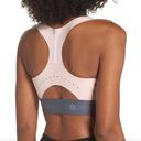 Zella  Bra Womens Large Sports Go Run Perforated Sustain Pink Gray Racerback Photo 1