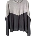 White Crow Women’s Buckle  turtle neck color block grey sweater Photo 0