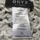 Onyx Open Front Lace Cardigan Top Photo 4